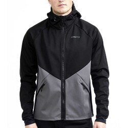Craft Glide Hood Jacket Men's in Black and Granite